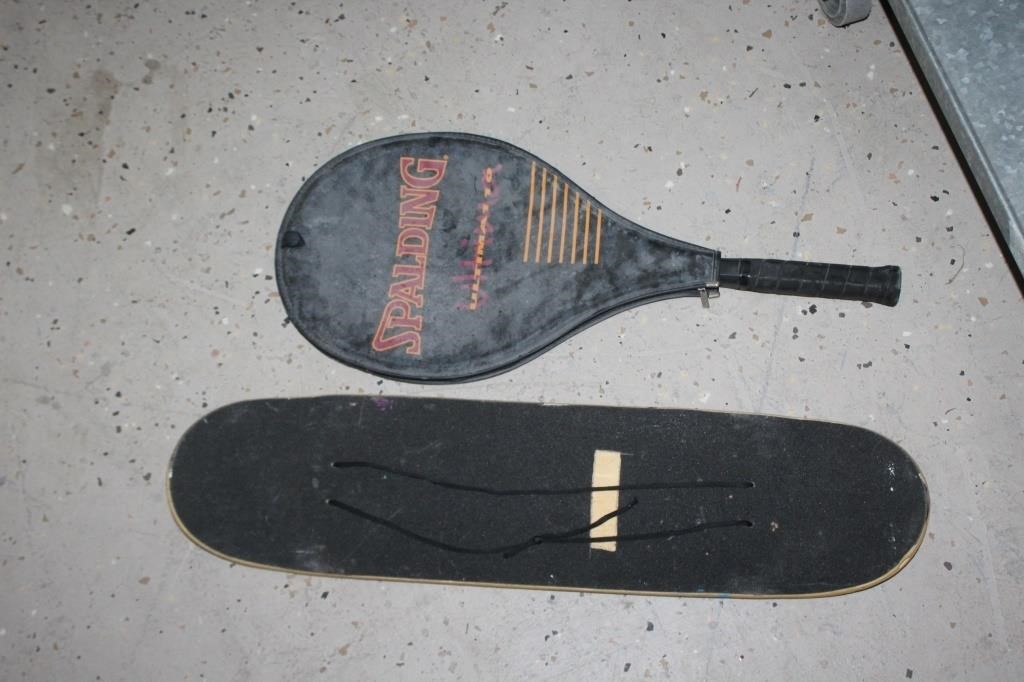 Tennis Racket and Skateboard Art