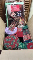 Box of Quilt Patches and books 13x11x10”