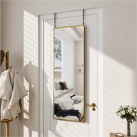 SE6040 Hanging Floor Door Mirrors, Gold, 48"x14"