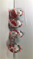 New Lot of 4 Electric Xmas Hamster Decoration