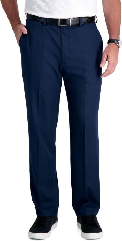 (N) Haggar Mens Cool 18 Pro Classic Fit Flat Front