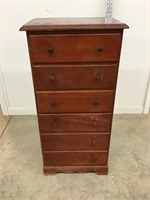 Vintage Small Wood Chest of Drawers Sewing