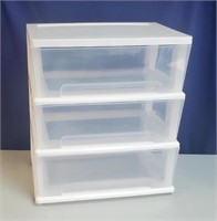 3-Drawer Plastic Drawer Storage Unit (NEW!)