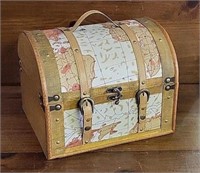 Map Pattern & Wood Storage Box