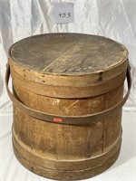 Firkin Wooden Handled Bucket. Size: 14 W x 14 H.