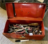 RED TOOL BOX AND CONTENTS