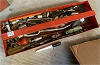 RED TOOL TRAY AND CONTENTS