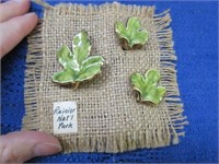 "rainier national park" leaf brooch & earrings