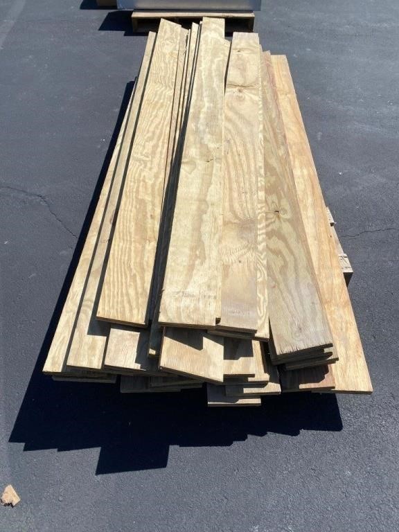 treated plywood strips- 5"x8'x3/4