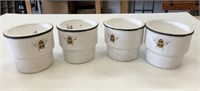 4 New 4" Bumble Bee Planter Pots