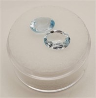 (KC) Blue Topaz Gemstones - Oval Cut (2.5 cts)