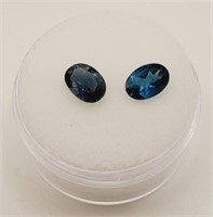 (KC) Blue Topaz Gemstones - Oval Cut (1.5 cts)