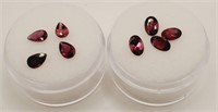 (KC) Garnet Gemstones - Pear and Oval Cut (4.0