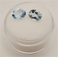 (KC) Blue Topaz Gemstones - Oval Cut (2.0 cts)