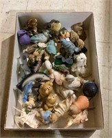 Box of miscellaneous small figurines, some