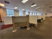 Complete Row of  connected office cubicles