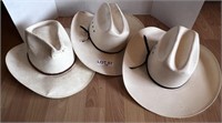 (3) Straw Cowboy Hats
