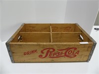 STENCILED PEPSI-COLA 4 SECTION CRATE