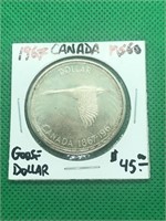 1967 Canada Silver GOOSE Dollar MS60 High Grade