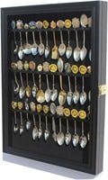 36 Souvenir Tea Spoon Display Case Rack Wall