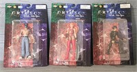 (3) 1999 Cliffhanger Crimson Action Figures