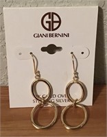 NWT GIANI BERNINI 18K GOLD OVER STERLING EARRINGS