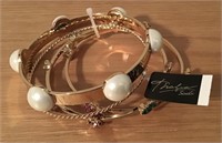 NWT THALIA 4 GOLD TONE BANGLE BRACELETS  $39