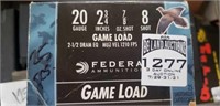 20ga shotgun 2 3/4" 7/8 oz 8 shot Game Load