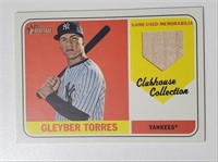 Relic Game Used Bat Gleyber Torres New York Yankee