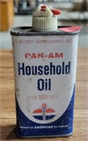 PAN-AM HOUSEHOLD OIL EMPTY TIN CAN