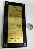 Denver Broncos Gold Ticket