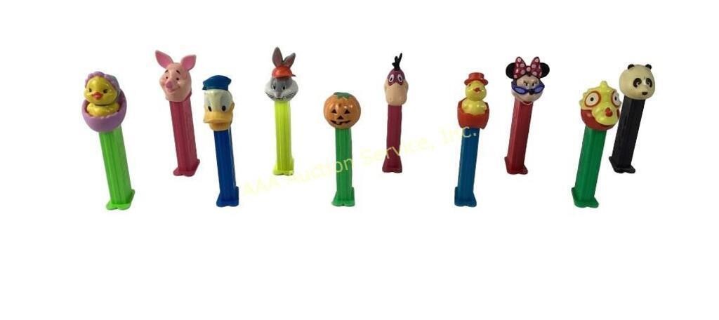 Pez dispensers. Dino, Minnie Mouse, panda