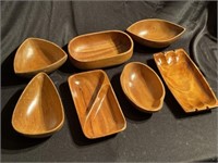 Wooden bowls and trays
