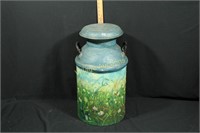 PAINTED MILK CAN