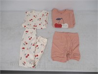 4-Pc Pekkle Girl's 10/12 Sleepwear Set, T-shirts,