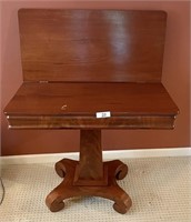 Antique walnut Empire game table