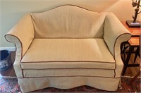 58" loveseat with burgundy cording