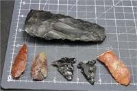 Indian Artifact From Oregon, Some Obsidian Pieces