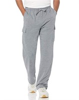 Men's Cargo Fleece Sweatpants, XL