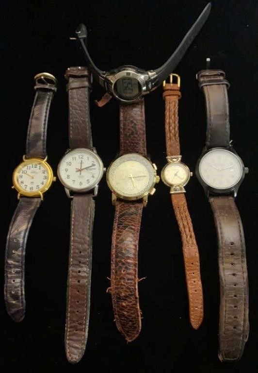 Leather band watches