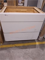 36" x 24" x 34" base cabinet with 3 drawers