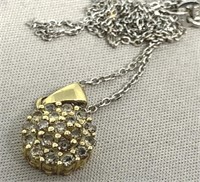 10KT YELLOW GOLD .85CTS DIAMOND PEND. WITH 18 INCH
