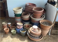 Terracotta Pots with Saucer Tray & Plastic Pots
