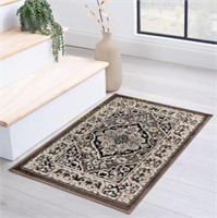 Glendale Collection Area Rug  Brown  2' x 3'
