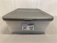 2 New Sterilite Plastic Totes 28 Qt.