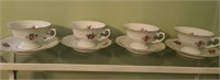 Vintage Wawel Tea Cups, Saucers