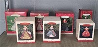 7x The Bid Hallmark Barbie Ornaments