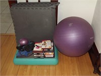 EXERCISE MAT, BALL, VIDEOS AND STEP