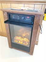 Heat surge fireless flame fireplace