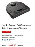 B9770  Neato Botvac D4 Wi-Fi Connected Robo